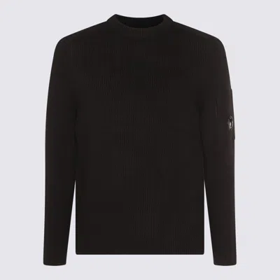 C.p. Company C.p.company Cotton Blend Crew-neck Sweater In Black
