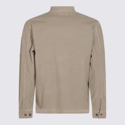 C.p. Company Arm Patch Chest Pockets Long Sleeves In Brown