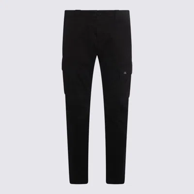 C.p. Company Utility Trousers With Belt Loops And Cargo Pockets In Black