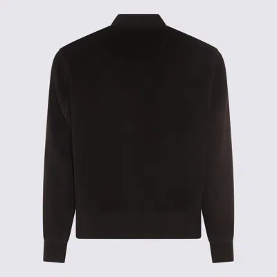 Lardini Wool Zip-front Bomber Jacket In Black
