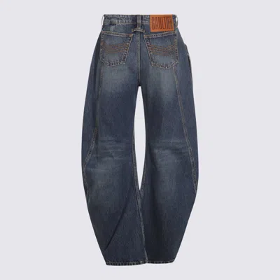 Jean Paul Gaultier Relaxed-fit Low-rise Jeans With Unique Side Zipper In Blue
