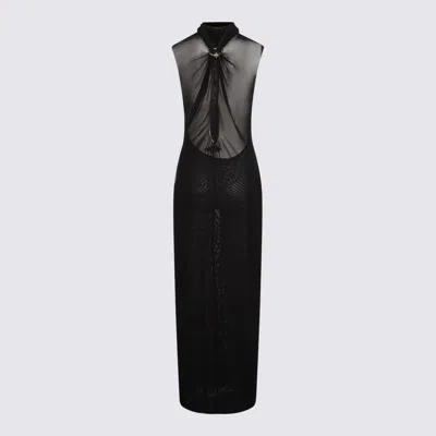 Jean Paul Gaultier Sheer Fabric Sequin Embellishments High Neckline In Black