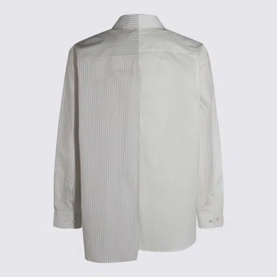 Mm6 Maison Margiela Split Design Button-down Collar Shirt In White