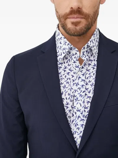 Sisley Paris Buttoned Single-breasted Suit In Blue