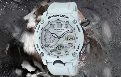 Casio G-shock Analog-digital 'white' In Blue