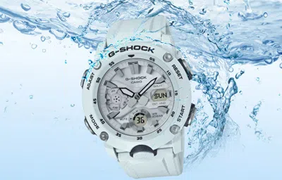 Casio G-shock Analog-digital 'white' In Blue