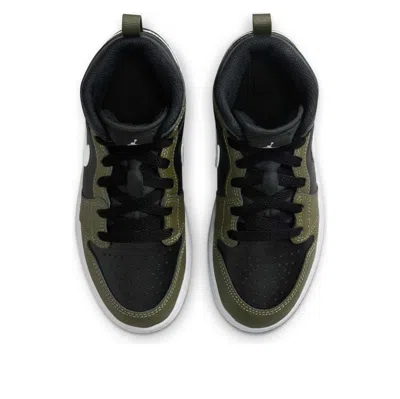 Air Jordan (ps)  1 Mid 'medium Olive' In Green