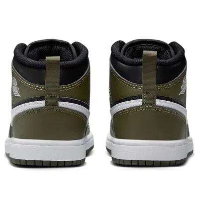 Air Jordan (ps)  1 Mid 'medium Olive' In Green