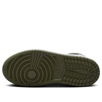 Air Jordan (ps)  1 Mid 'medium Olive' In Green