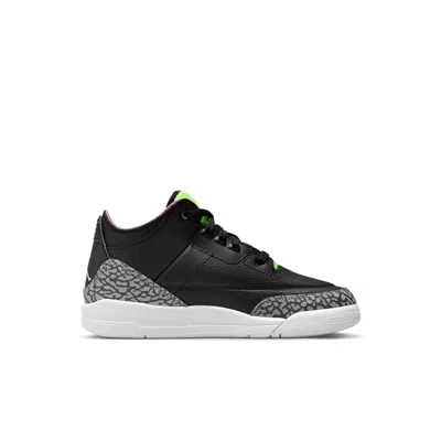 Air Jordan (ps)  3 Retro 'electric Green' In Black
