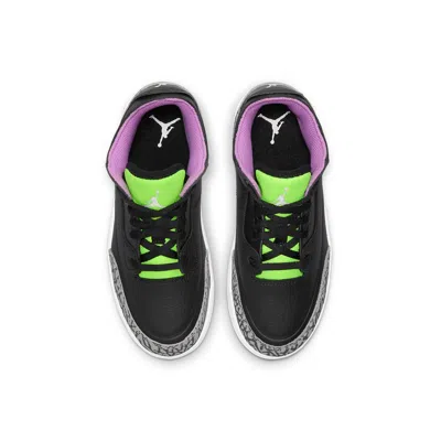 Air Jordan (ps)  3 Retro 'electric Green' In Black