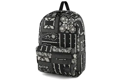 Vans Fashion Printed Backpack 'black White' In Multi