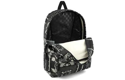 Vans Fashion Printed Backpack 'black White' In Multi