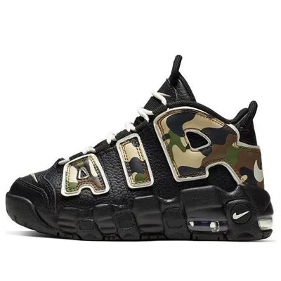 Nike (gs)  Air More Uptempo Qs 'camo' In Black