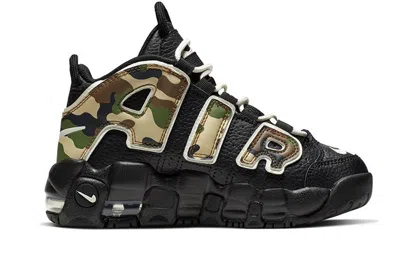 Nike (gs)  Air More Uptempo Qs 'camo' In Black