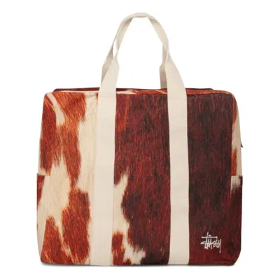Stussy Canvas Flight Bag 'cowhide' In Multi