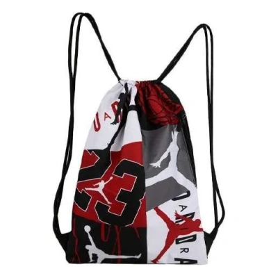 Air Jordan Air  Jordan Drawstring Bag 'white Black Grey' In Multi