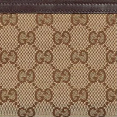 Gucci (wmns)  Luce Zip Around Wallet 'beige Ebony Canvas' In Sand