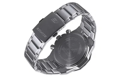 Casio Edifice Solar Powered Quartz Waterproof Sapphire Crystal Mens Silver Analog