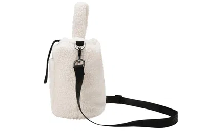 Mlb Ny New York Yankees Polar Fleece Wool Hand Bag White