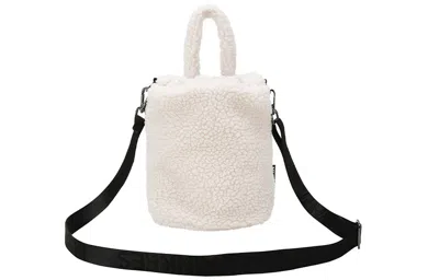 Mlb Ny New York Yankees Polar Fleece Wool Hand Bag White