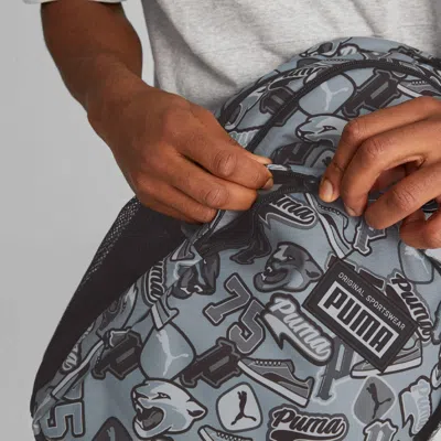 Puma Academy Backpack 'black Teal White' In Multi