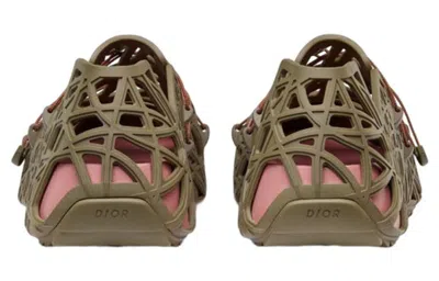 Dior Warp Sandal Khaki Cosmo Rubber In Brown