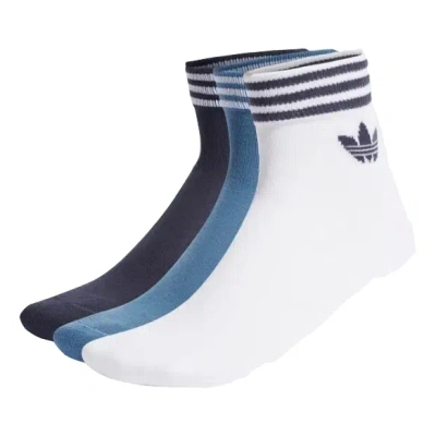 Adidas Originals Athletic Socks Multicolour 3 Pairs 'white Teal Black'