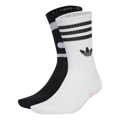 Adidas Originals X Andr Saraiva Mid Crew Socks 'black White' In Multi