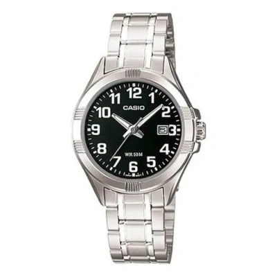 Casio Quartz Waterproof Black Analog In Metallic
