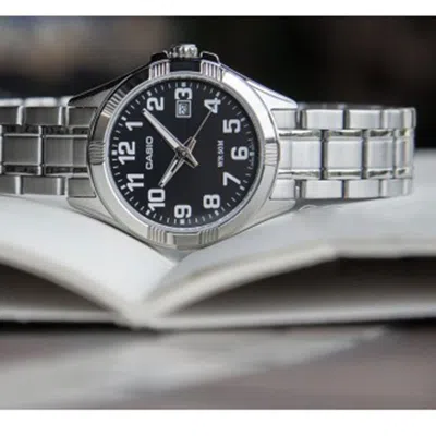 Casio Quartz Waterproof Black Analog In Metallic