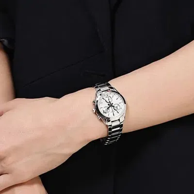 Casio Sheenseries Business Es Silver White Analog In Metallic