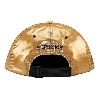 Supreme X The North Face Metallic 6-panel 'gold Black' In Yellow