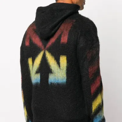Off-white Men's  Pattern Hooded Jacket Black