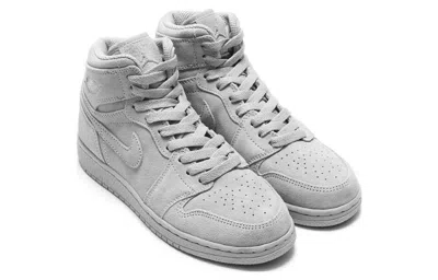 Air Jordan (gs)  1 Retro High 'grey Suede' In Gray