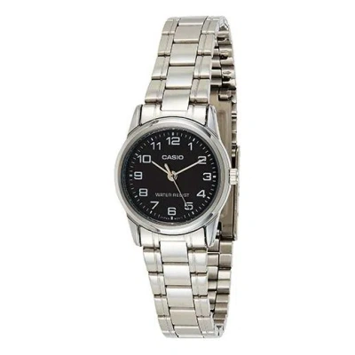 Casio Quartz Waterproof Black Analog In Silver