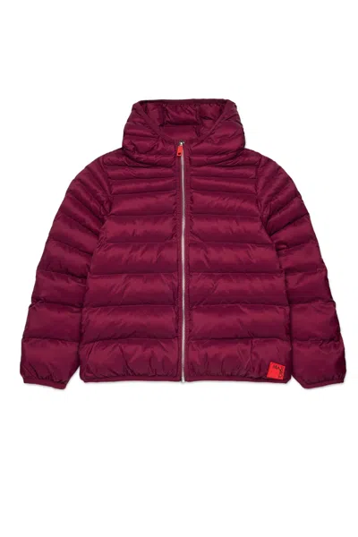 Max & Co Hooded Puffer Jacket In Red
