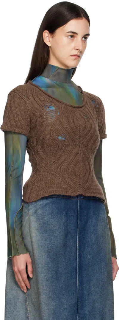 Andersson Bell Cap Sleeve Sweater Layered Tee In Multi