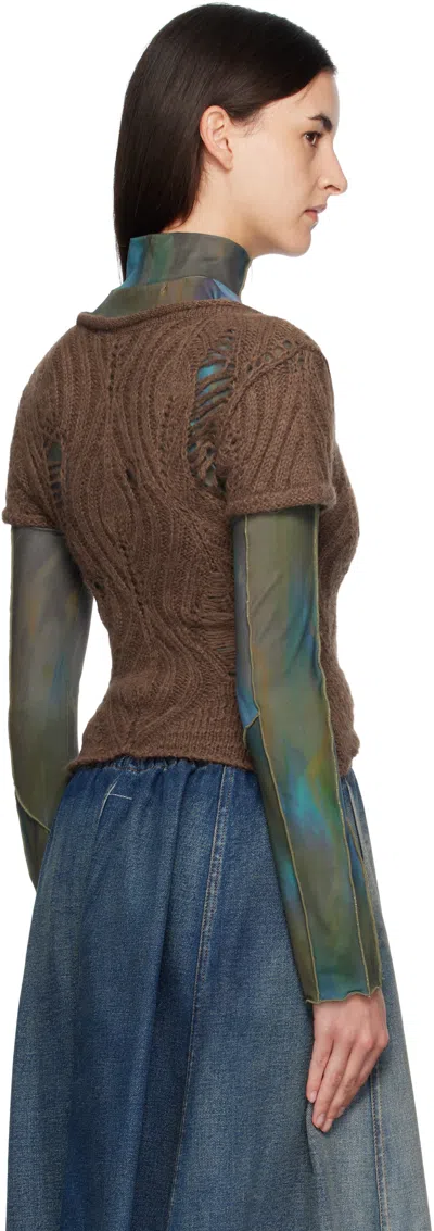 Andersson Bell Cap Sleeve Sweater Layered Tee In Multi