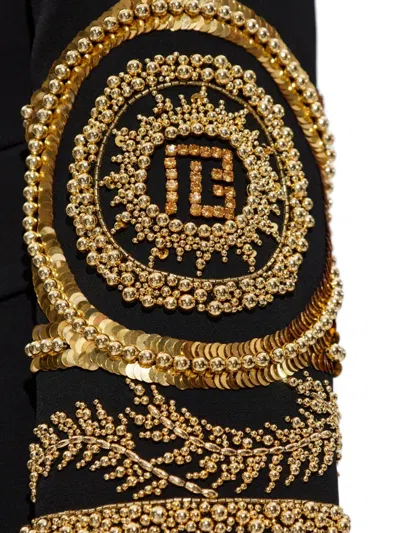 Balmain Embellished Double-breasted Dress In Black