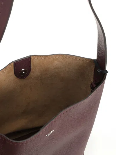 Max Mara Archetipo 1 S V2 Archetipo Bucket Bag In Grainy Leather Shoulder Bags Bordeaux