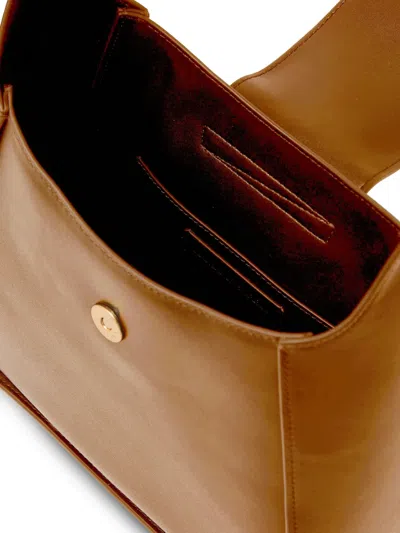 Karl Lagerfeld K/signature Flap Shoulder Bag In Brown