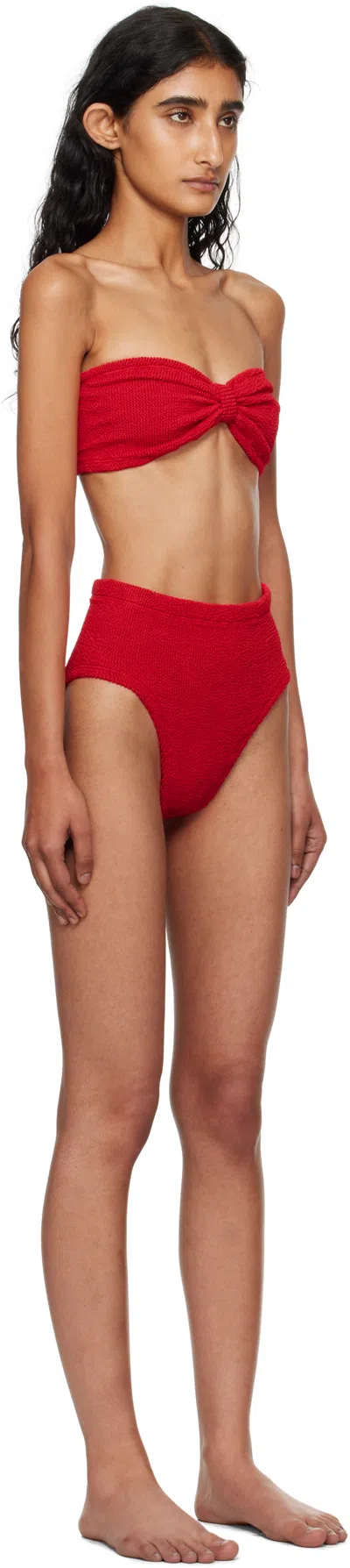 Hunza G Red Ruby Bikini In Red