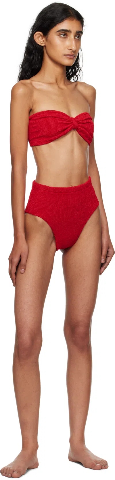 Hunza G Red Ruby Bikini In Red