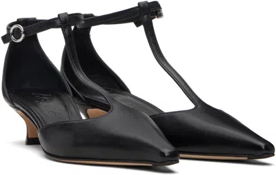 Aeyde Liz Patent Leather T-strap Pumps In Black