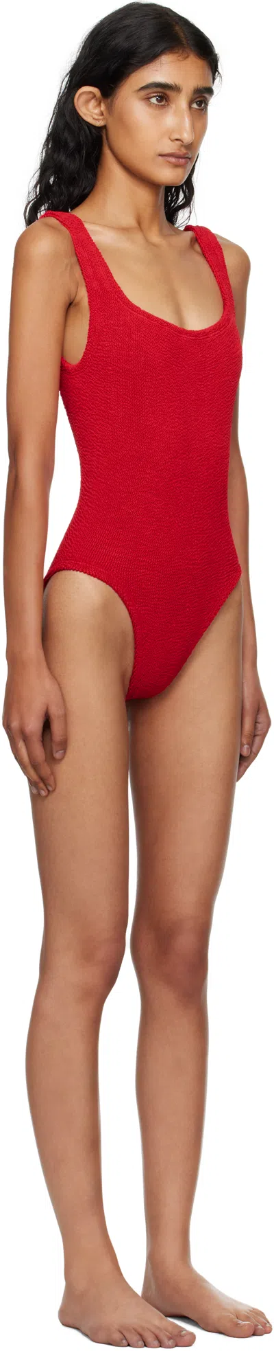 Hunza G Kids Classic Swim Red In Red
