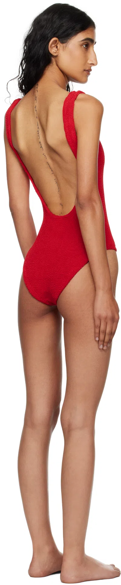Hunza G Kids Classic Swim Red In Red