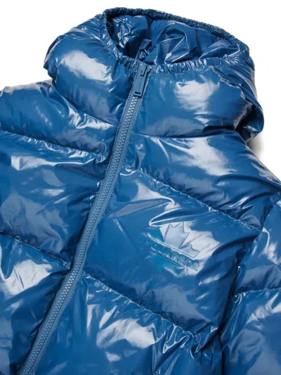 Dsquared2 Logo-print Jacket In Blue