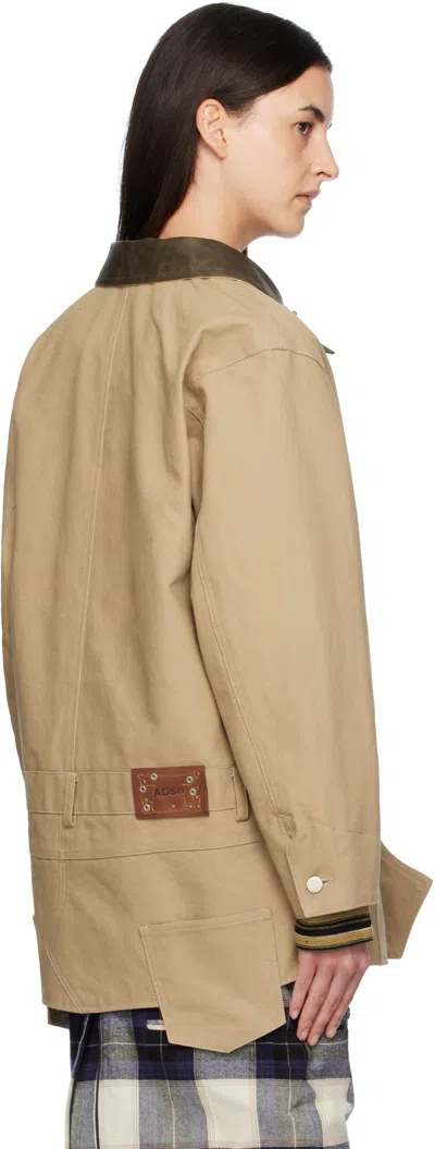 Andersson Bell Beige Carpenter Shorts Inserted Coat In Brown