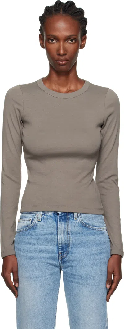 Flore Flore Taupe Max T-shirt In Gray